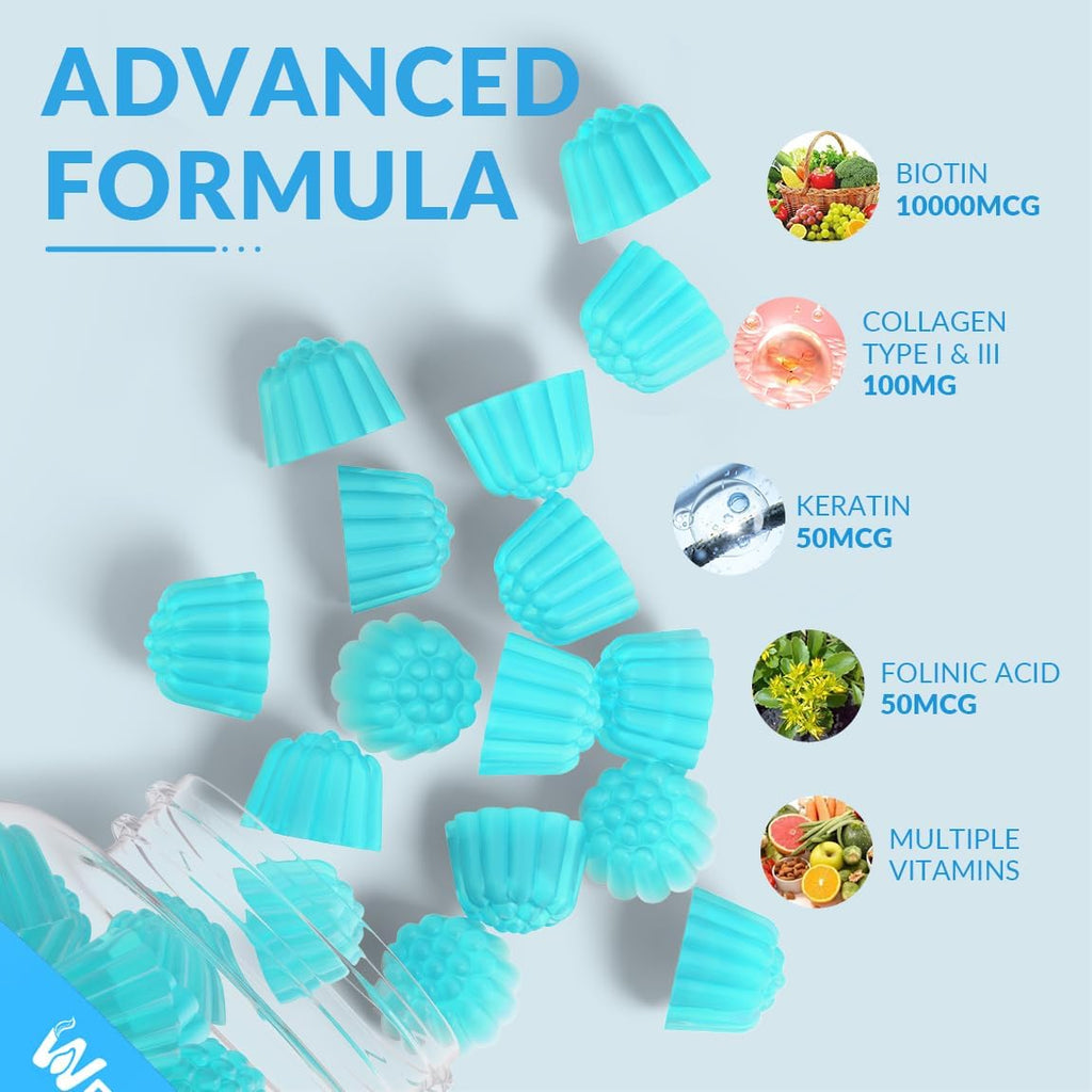 Gominolas de Biotina 10000mcg con Colágeno y Vitaminas - WEEVIT