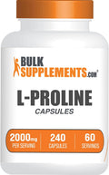 Cápsulas de L-Prolina 2000mg - 240 Cápsulas - BulkSupplements