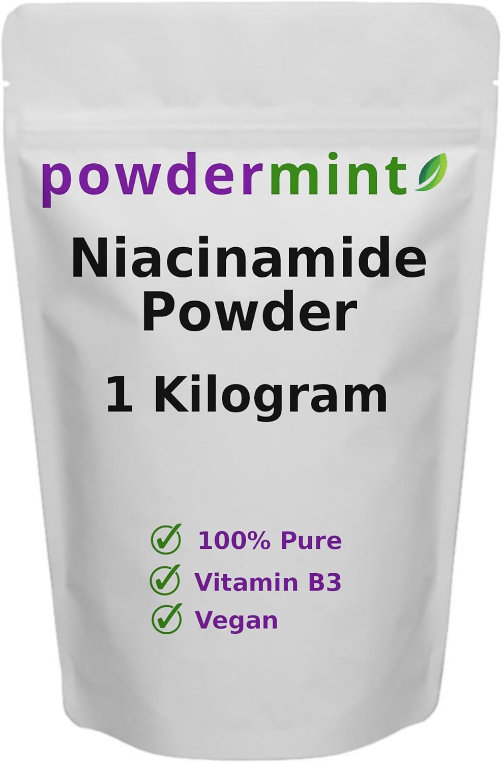 Niacinamida en Polvo (Vitamina B3) 100% Pura - 500 mg Sin Enrojecimiento (498 g)