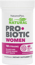 NaturesPlus GI Natural Probiotic Women - 30 Cápsulas - Probiótico Femenino con Arándano Rojo