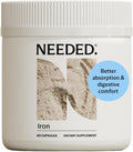 Needed. Suplemento de Hierro Prenatal - Embarazo, Lactancia, Posparto - Suave y No Estriñe - Dosis Flexible - Ingredientes Limpios
