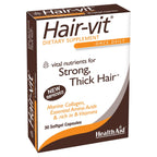 HealthAid Hair-VIT 30 Cápsulas - Complemento Capilar con Vitaminas B y Aminoácidos