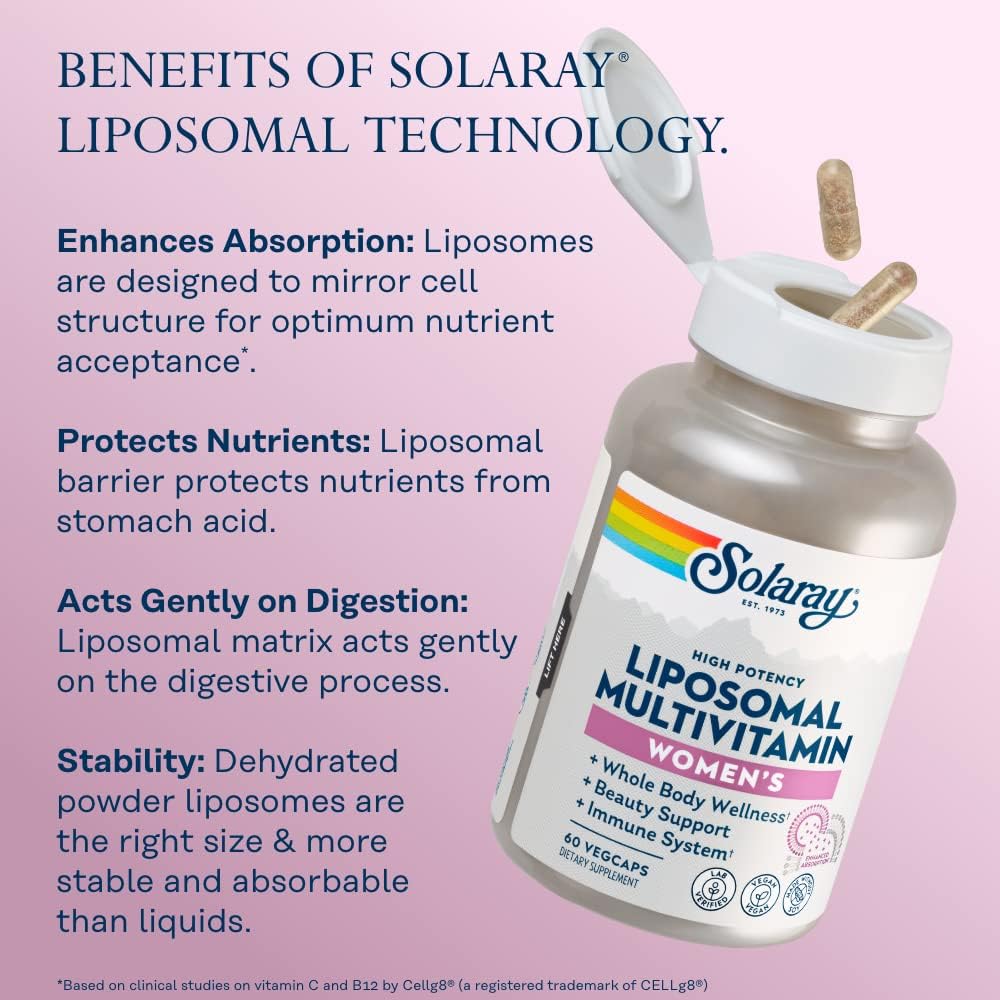 SOLARAY Multivitamínico Liposomal para Mujeres, 60 Cápsulas Veganas