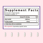Doctor's Recipes Inositol para Mujeres, Myo-Inositol y D-Chiro Inositol 2050mg por Dosis, Mezcla 40:1, 60 Cápsulas Veganas