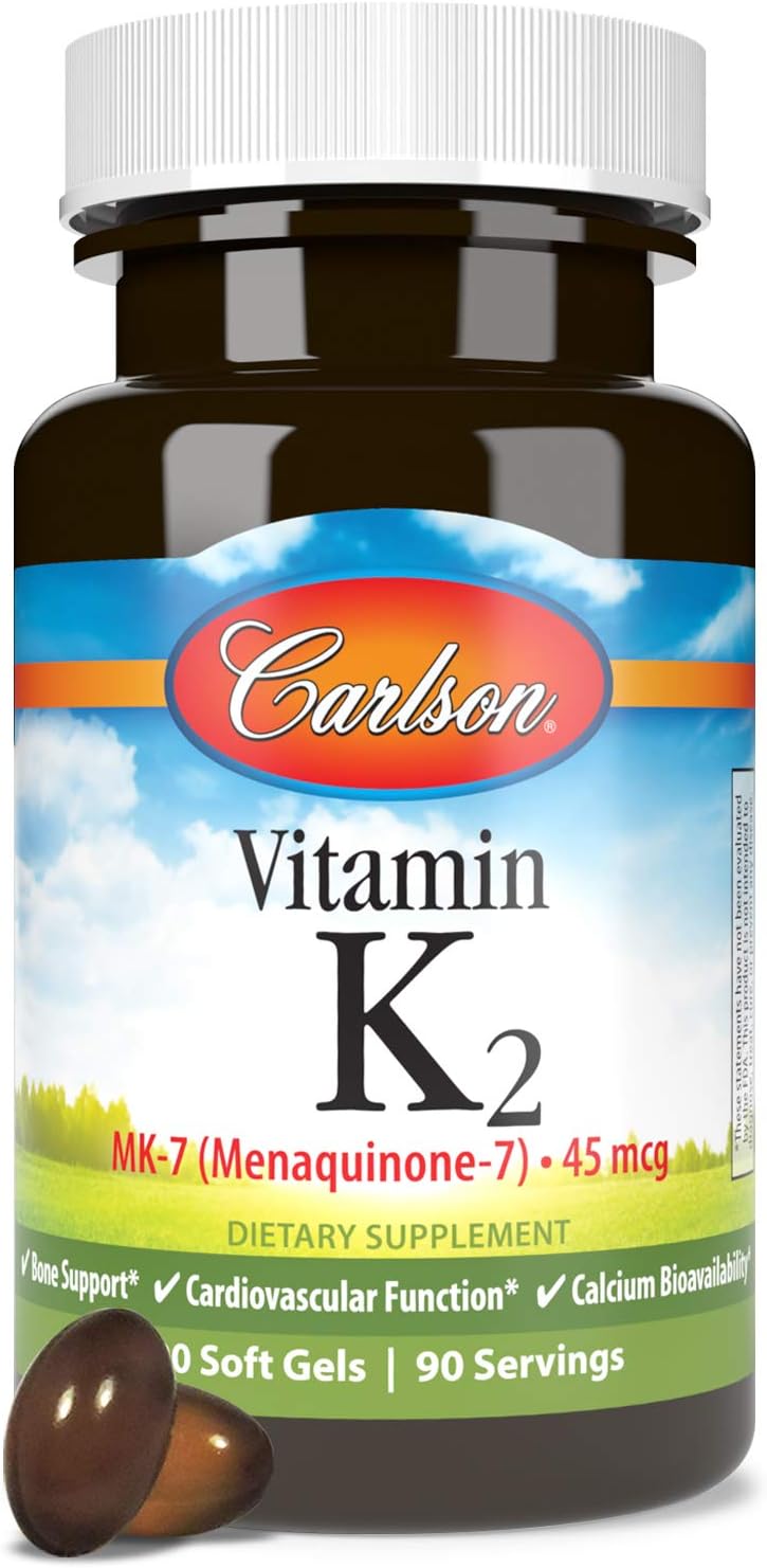 Carlson Labs Vitamina K2-7 45 mcg, 90 Softgels