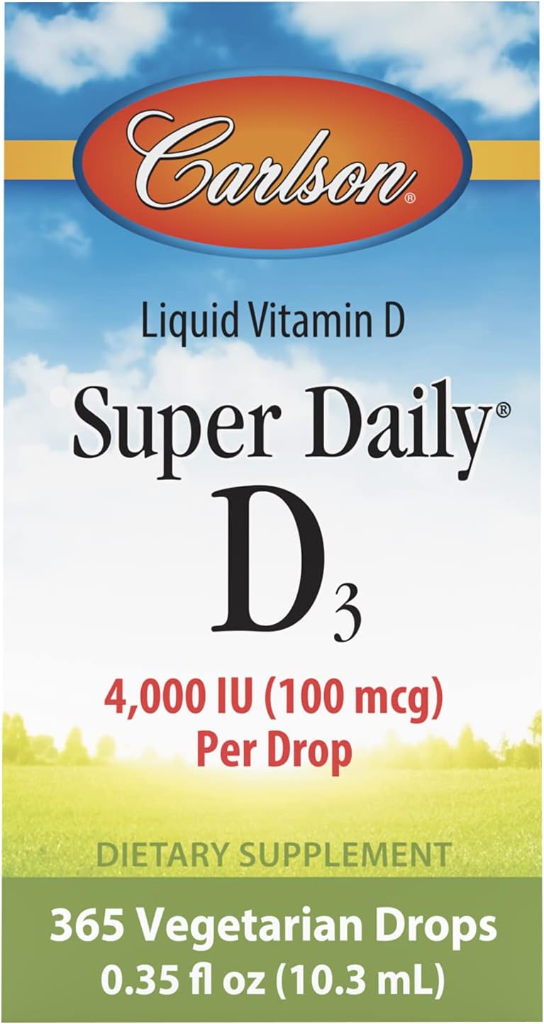 Carlson Super Daily D3 4,000 UI (100 mcg), 365 Drops, Unflavored