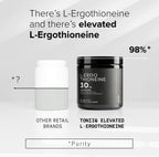 Ergothioneina con MitoPrime® - Alta Potencia 30mg con 98% de Pureza - Suplemento de L-Ergothioneina - Apoyo a la Longevidad e Inmunidad - Probado en Laboratorio, 90 Cápsulas