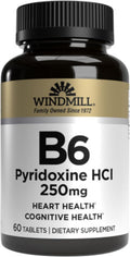 Vitamin B-6 250 mg, 60 comprimidos - Windmill