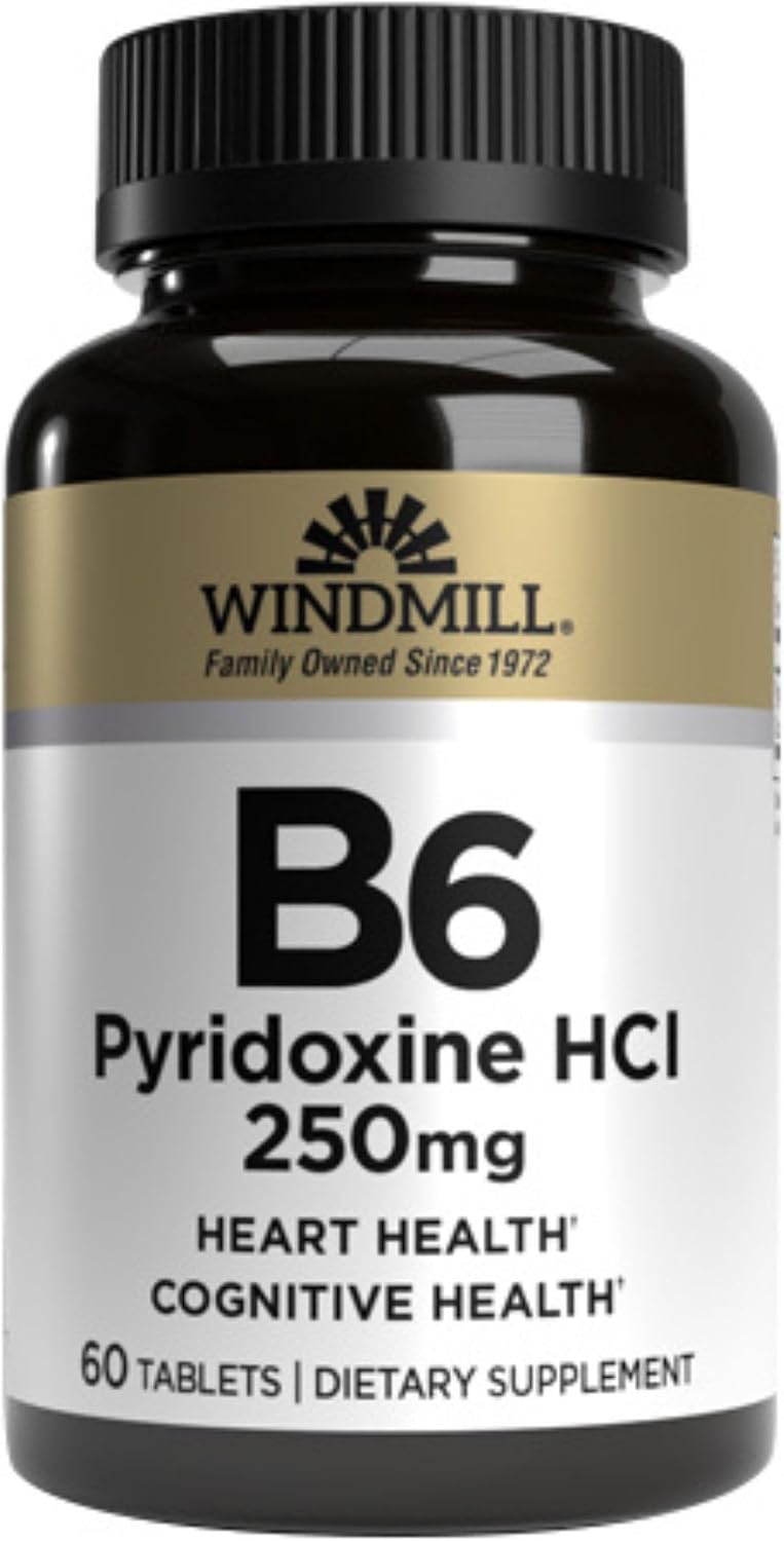 Vitamin B-6 250 mg, 60 comprimidos - Windmill