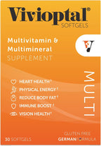 Vivioptal Multi 30 Cápsulas Blandas - Multivitamínico y Multimineral, Sin Gluten, Fórmula Alemana