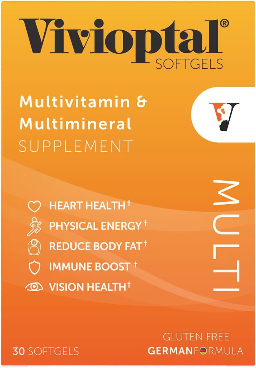 Vivioptal Multi – Multivitamínico y Multimineral, 30 Cápsulas Blandas, Fórmula Alemana, Sin Gluten