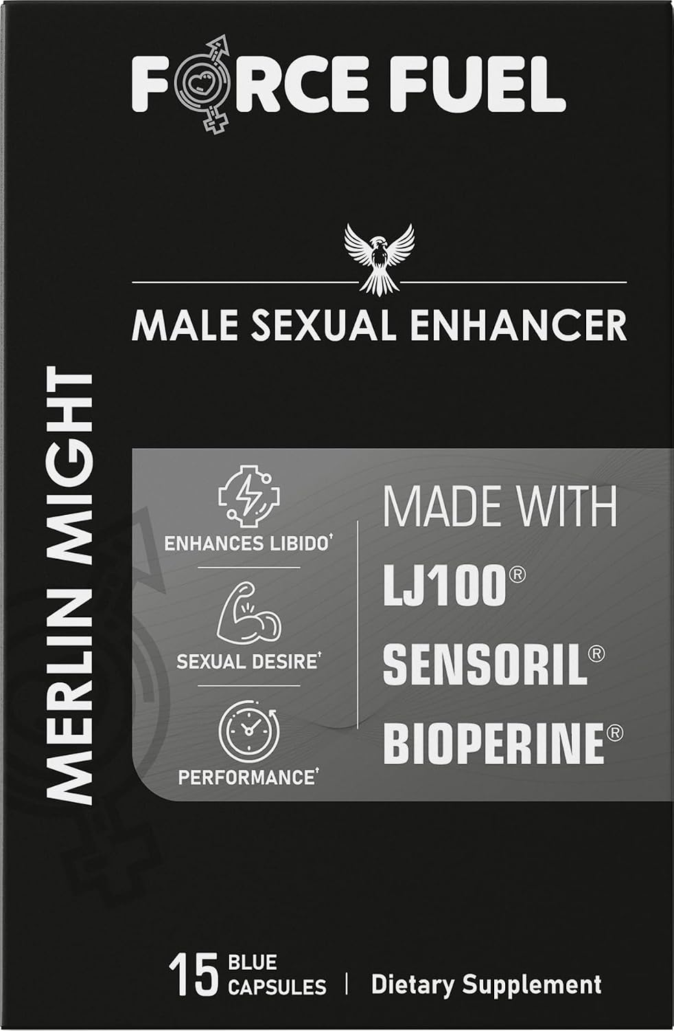Merlin Might – Complemento para hombres con Tongkat Ali, Ashwagandha y Bioperine