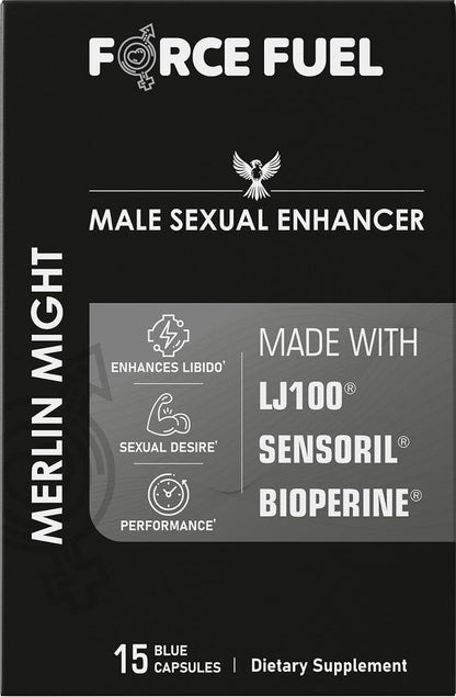 Merlin Might Cápsulas para Hombres – 15 Cápsulas – Fórmula con Tongkat Ali, Ashwagandha y Bioperina