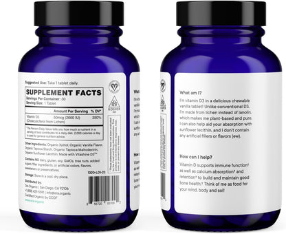 Vitamina D3 2000 IU Vegana - Comprimibles de – Funcionamiento normal del sistema inmunitario: Ayuda a las defensas – Image 5