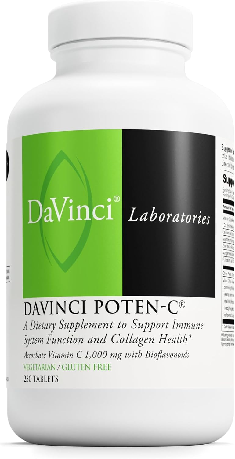 DAVINCI Labs Poten-C - Vitamina C con Minerales y Bioflavonoides - 250 Comprimidos