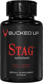 Bucked Up Stag Multivitamin para Hombres - Fórmula Completa de Vitaminas - Vitalidad, Inmunidad y Función Muscular (60 Cápsulas)