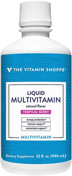 Multivitamínico Líquido The Vitamin Shoppe, Frutas Tropicales, 946 ml