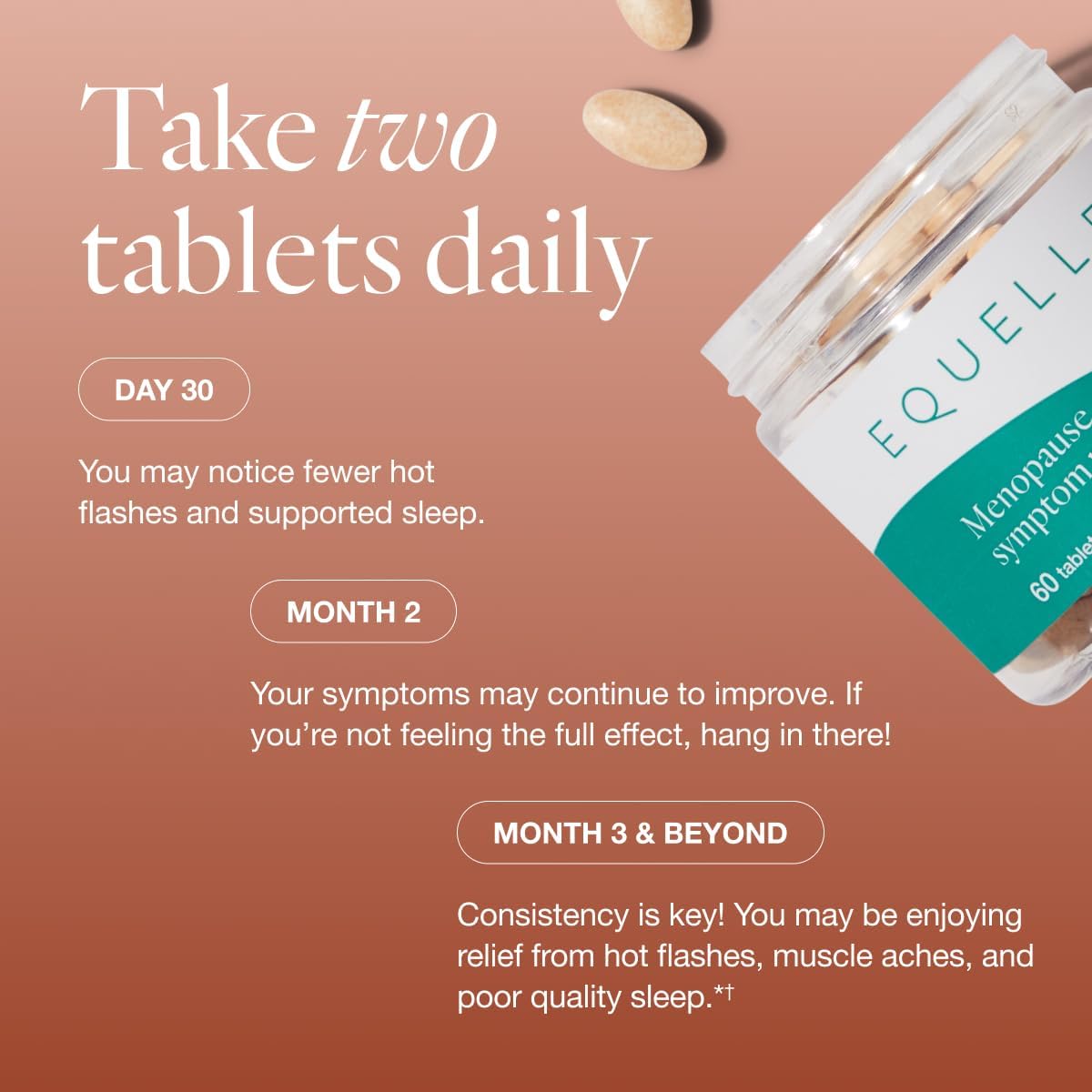 EQUELLE Alivio Multi-Síntoma Perimenopausia y Menopausia, 60 Comprimidos