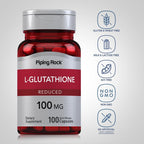 Piping Rock L-Glutathione 100 mg - 100 Capsules (Reduced Form)