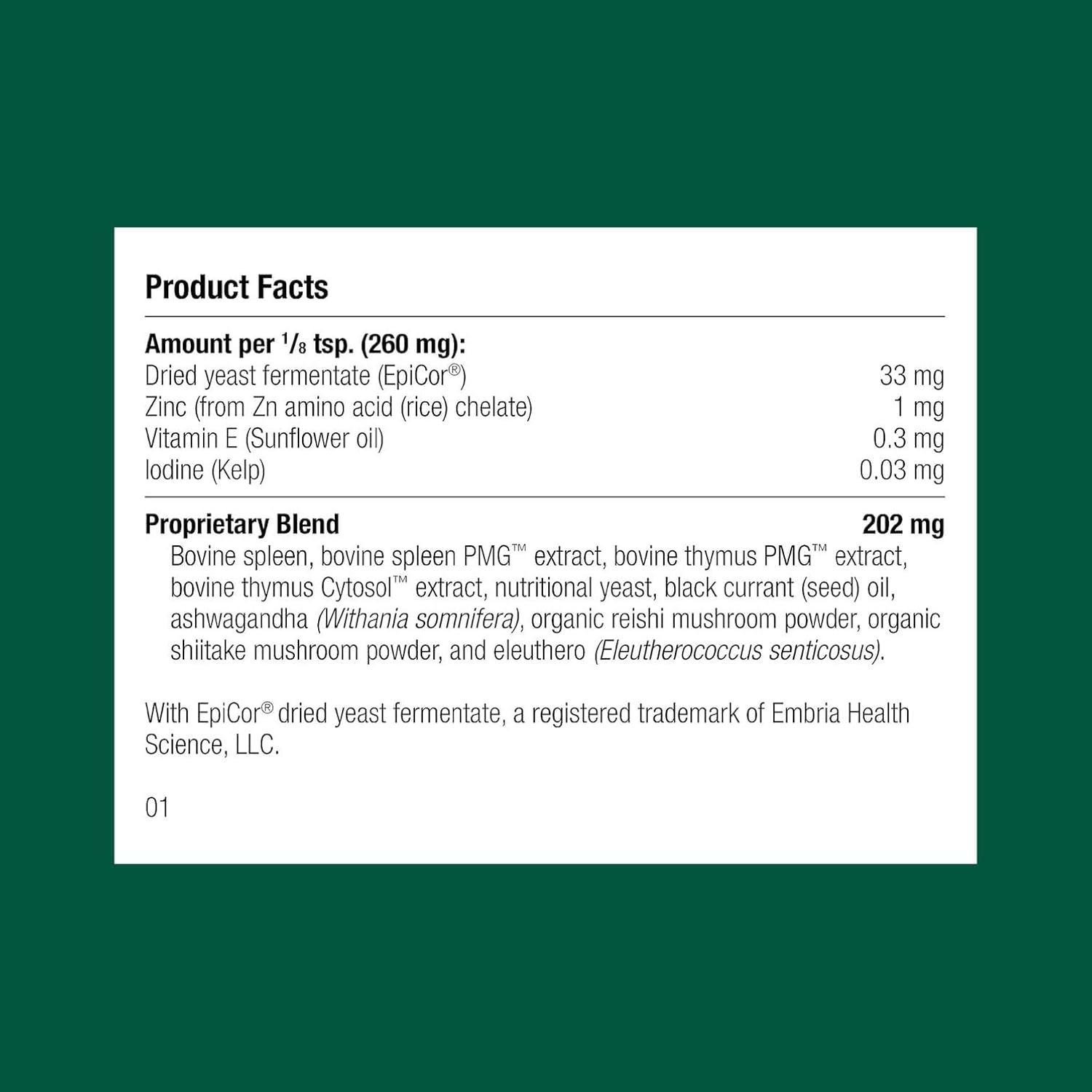 Standard Process Canine Immune System Support - Complemento inmunológico para perros con zinc y algas - 110 g