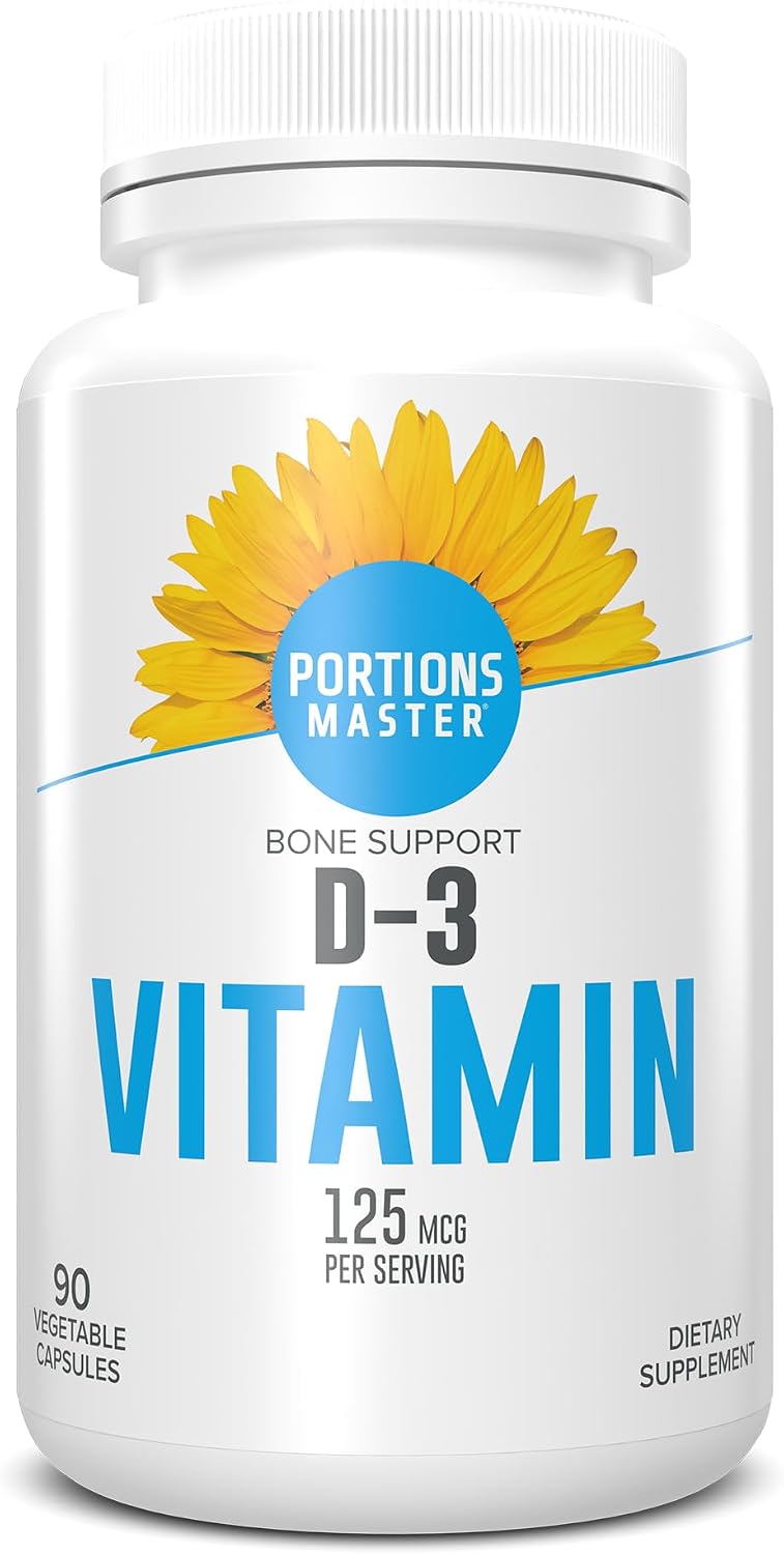 Portions Master Vitamina D3 5000 IU - 90 Cápsulas Veganas