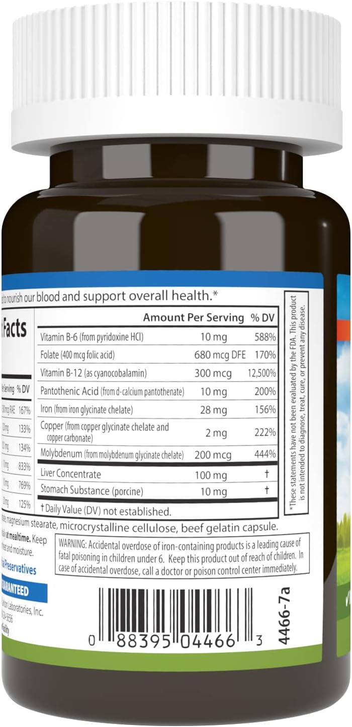 Carlson Blood Nutrients - 28 mg Hierro, 40 Cápsulas