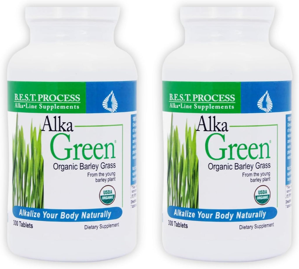 Alka•Green Comprimidos (12 Unidades) — Suplemento Orgánico de Cebada Verde, Fuente Natural de Enzimas y Aminoácidos