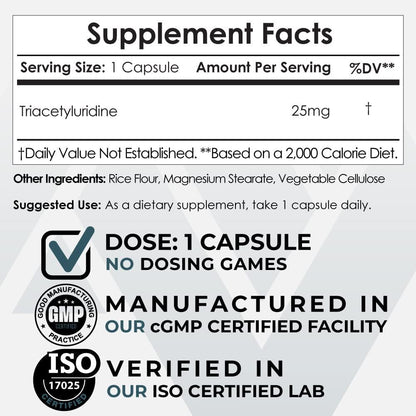 Nootropics Depot Triacetyluridine TAU 25 mg – Equilibrio emocional: Algunos usuarios experimentan una sensación de – Image 2