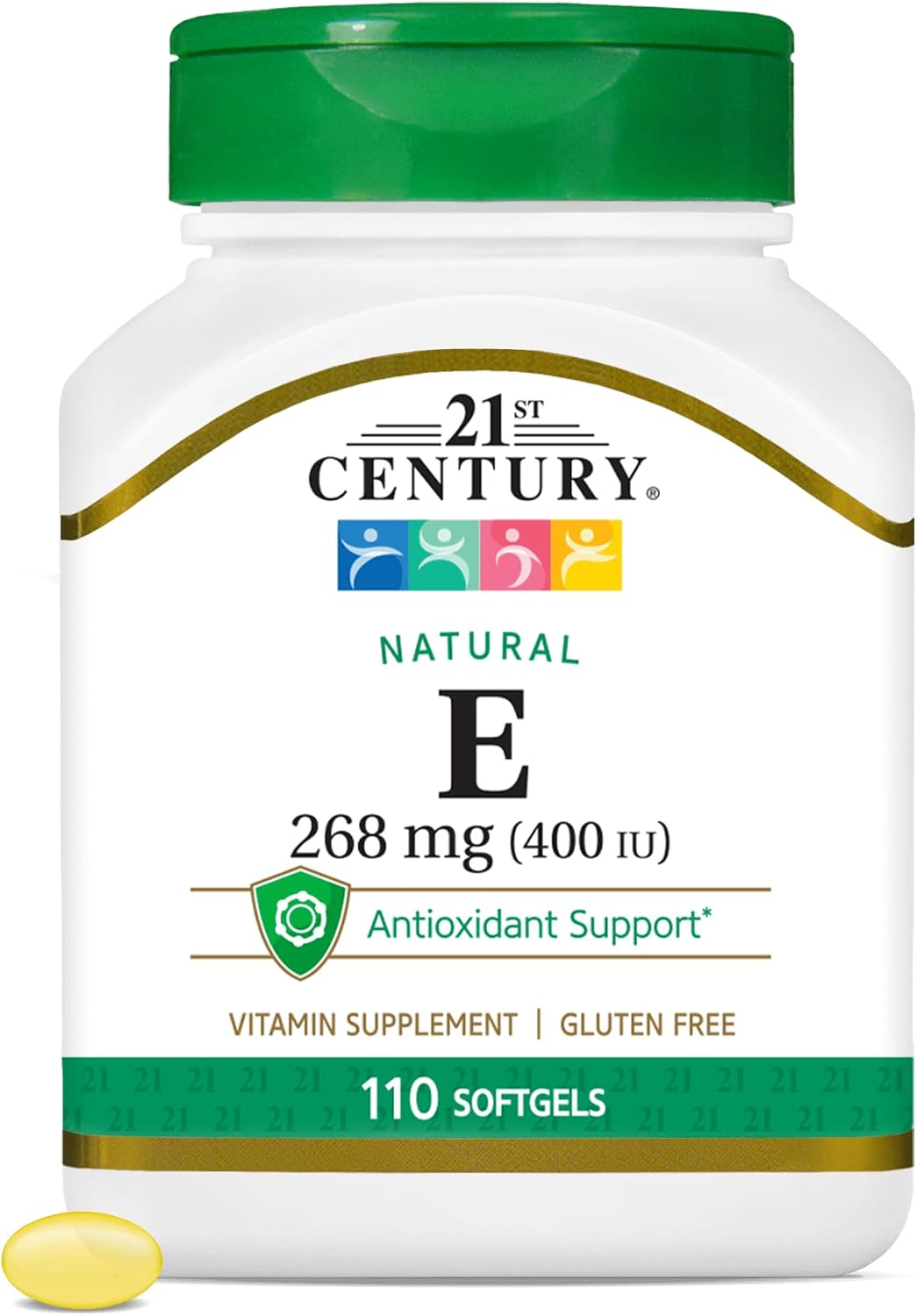 21st Century Vitamins Vitamina E 400 UI, 110 Cápsulas Blandas
