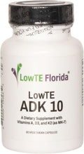 LowTE Florida ADK 10-90 Cápsulas | Complejo de Vitaminas A, D3 y K2 | Alta Potencia con D3 10.000 UI y K2 500 mcg