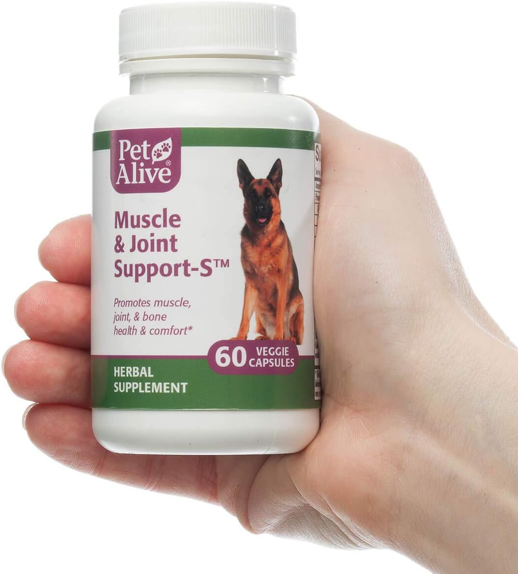 PetAlive Muscle and Joint Support-S 2 Pack - Suplemento herbal para perros y gatos