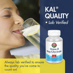 KAL Stress B Mag Glicinato - Complejo de Vitaminas B con Magnesio, Formas Activas, 60 Cápsulas Veganas