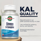 KAL Stress B Complex - Complejo B con Vitaminas B12, B6 y Ácido Fólico, 100 Comprimidos