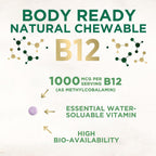 Vitamina B12 1000 mcg Metilcobalamina Comprimidos Masticables - Nature's Nutrition