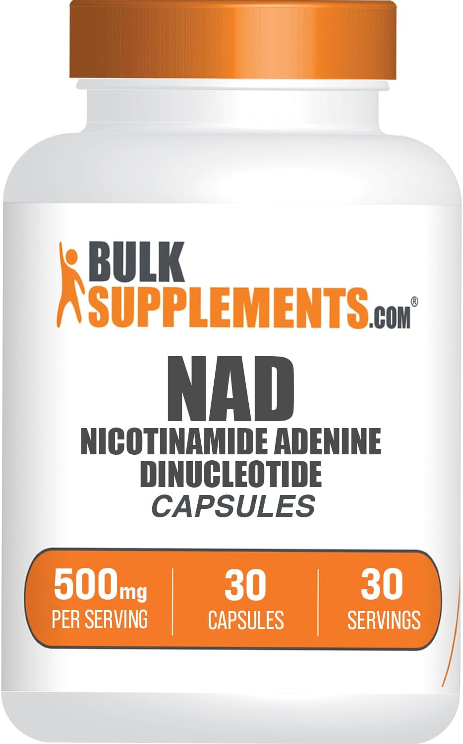 NAD Cápsulas - Nicotinamida Adenina Dinucleótido, 500 mg, para Apoyo Energético, 30 Cápsulas
