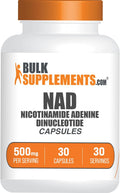 NAD Cápsulas - Nicotinamida Adenina Dinucleótido, 500 mg, para Apoyo Energético, 30 Cápsulas