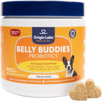 Origin Labs Belly Buddies Probióticos para Perros, 90 Masticables Sabor Bacon