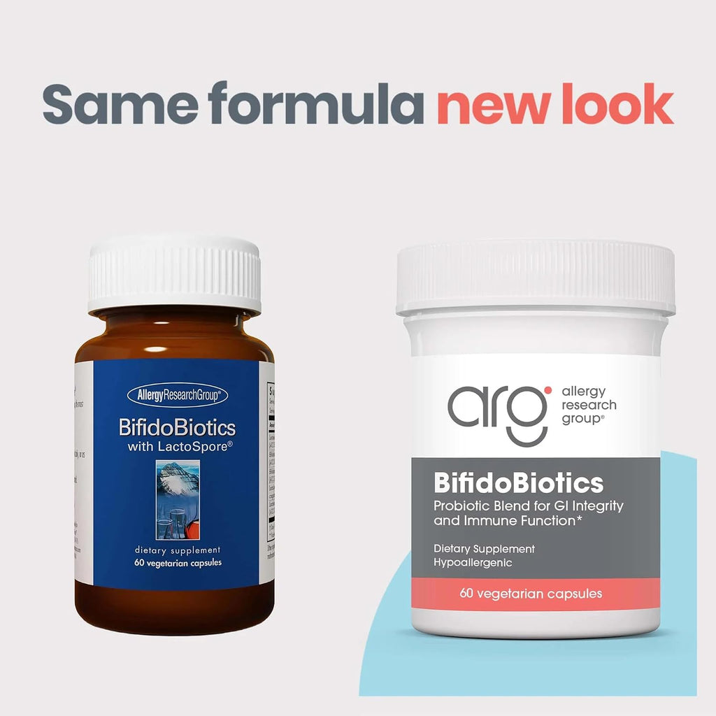 ARG BifidoBiotics con LactoSpore | Probiotic for Digestive Health | 60 Capsules