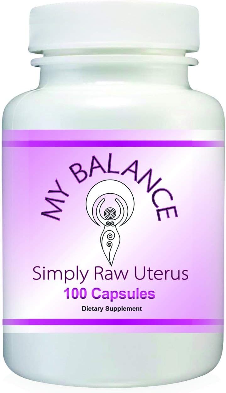 Simply Raw Útero Glandular Bovino para la Salud Femenina - 100 Cápsulas
