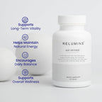 Relumins Age Defense NAD+ Supplement with NADH, CoQ10, Glutathione, Resveratrol, Fisetin, Curcumin & EGCG - Antioxidant Support Supplement – 60 Vegan Capsules