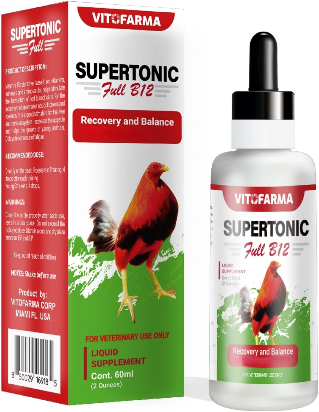 Supertonic Full B12 para Gallos - Complemento Multivitamínico Líquido 60ml