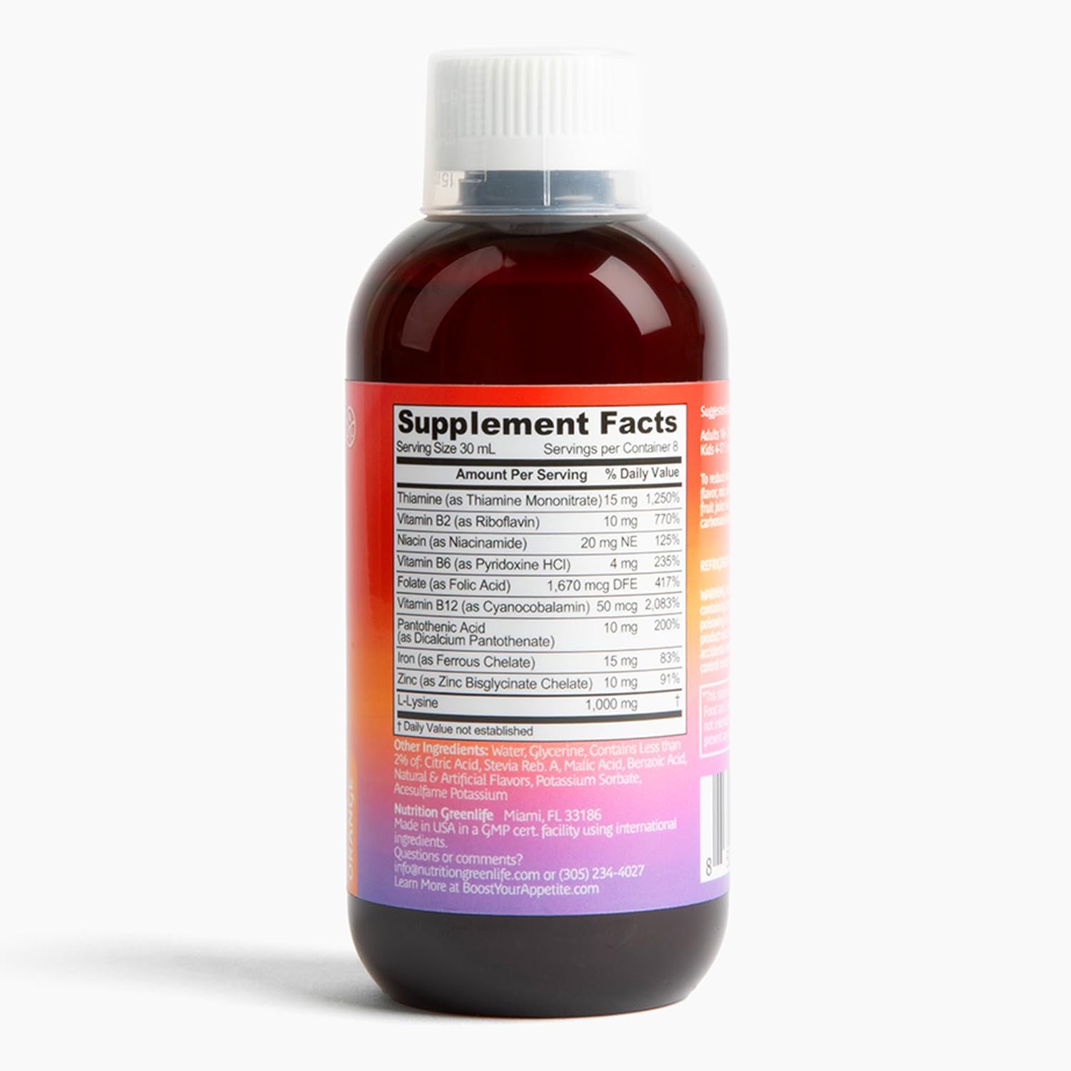 NGL Estimulante del Apetito para Adultos y Niños +4 con Vitaminas B, Hierro, Zinc y Aminoácidos