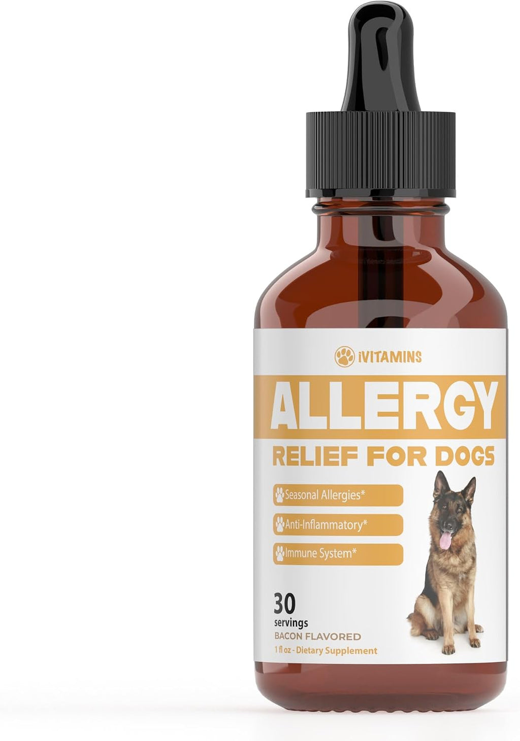 Alivio Natural para Alergias de Perros - Apoyo Contra Picazón y Estornudos - 30 ml