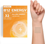 Veru Wellness Parche de Energía B12 | 32 Parches | Con Vitaminas B12, C, B6, Hierro, Guaraná y Garcinia Cambogia | Uso Externo