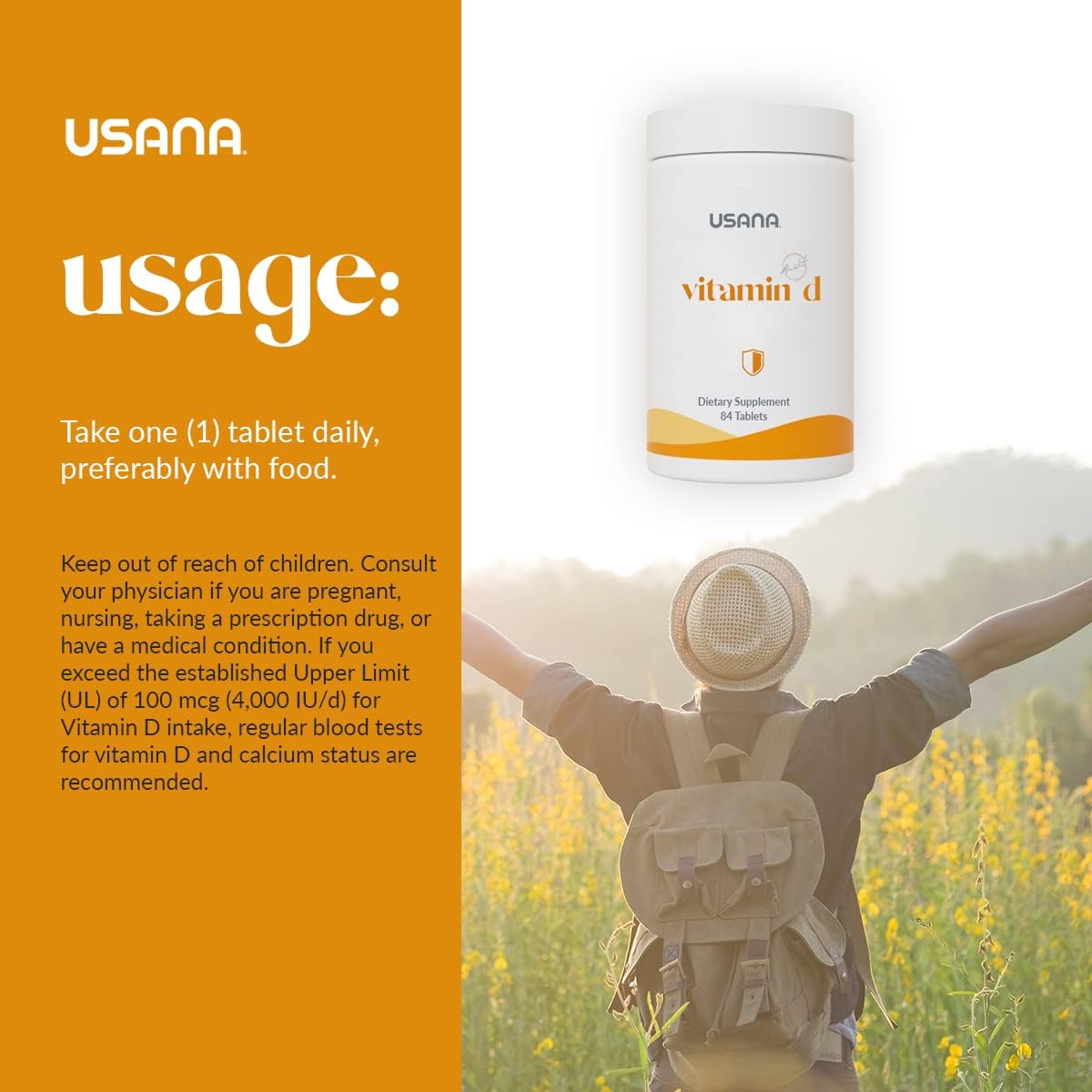 USANA Vitamina D 2000 UI – 84 Comprimidos