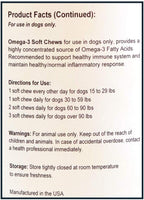 Pet’s Choice Pharmaceuticals Skin & Coat, Omega-3 Soft Chews para Perros Grandes y Gigantes, 150 unidades