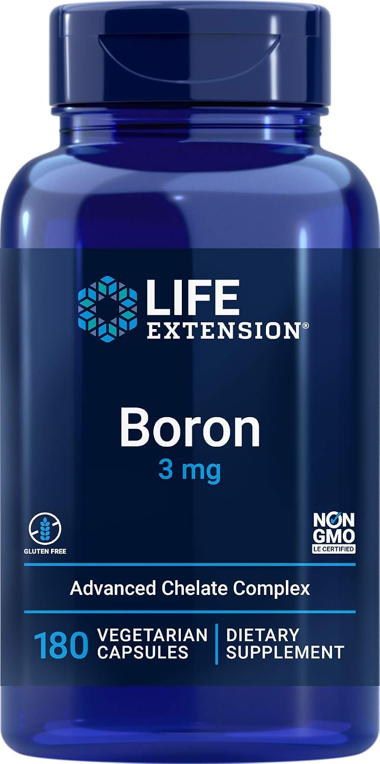 Life Extension Boro 3mg Triple Complejo - 180 Cápsulas Vegetales