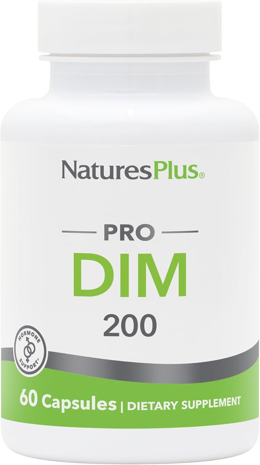 NaturesPlus PRO DIM 200 mg - 60 Cápsulas - Apoyo al Equilibrio Estrogénico - Vegano y Sin Gluten