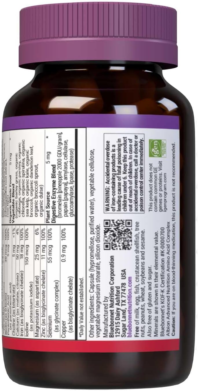 BlueBonnet Nutrition Ladies One Multivitamínico en Cápsulas Vegetales - 60 Cápsulas (2 Meses)