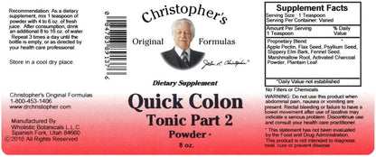 Christopher's Original Formulas Quick Colon #2 Polvo Herbal – 227 g (8 oz) – Complemento Alimenticio para el Apoyo Digestivo – Image 2